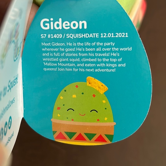 Squishmallow 10” Gideon Guacamole AUTHENTIC Kellytoy Soft Plush Toy - Picture 8 of 12